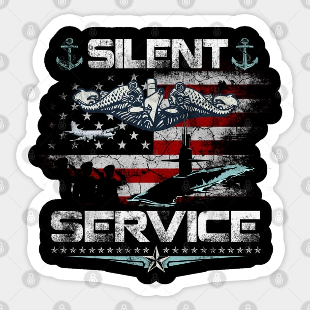 Submarine Veteran Shirt Submariner Silent Service - Gift for Veterans Day 4th of July or Patriotic Memorial Day Sticker by Oscar N Sims